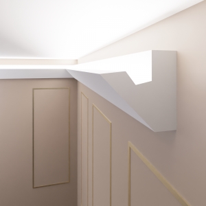 20 Meter + 4 Innenecken moderne Stuckleisten für indirekte Beleuchtung OL-5